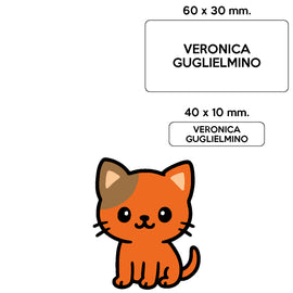 BARRIERA'S Stickers - set etichette personalizzabili scuola LILLO il Gattino