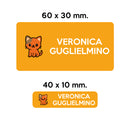 BARRIERA'S Stickers - set etichette personalizzabili scuola LILLO il Gattino-2