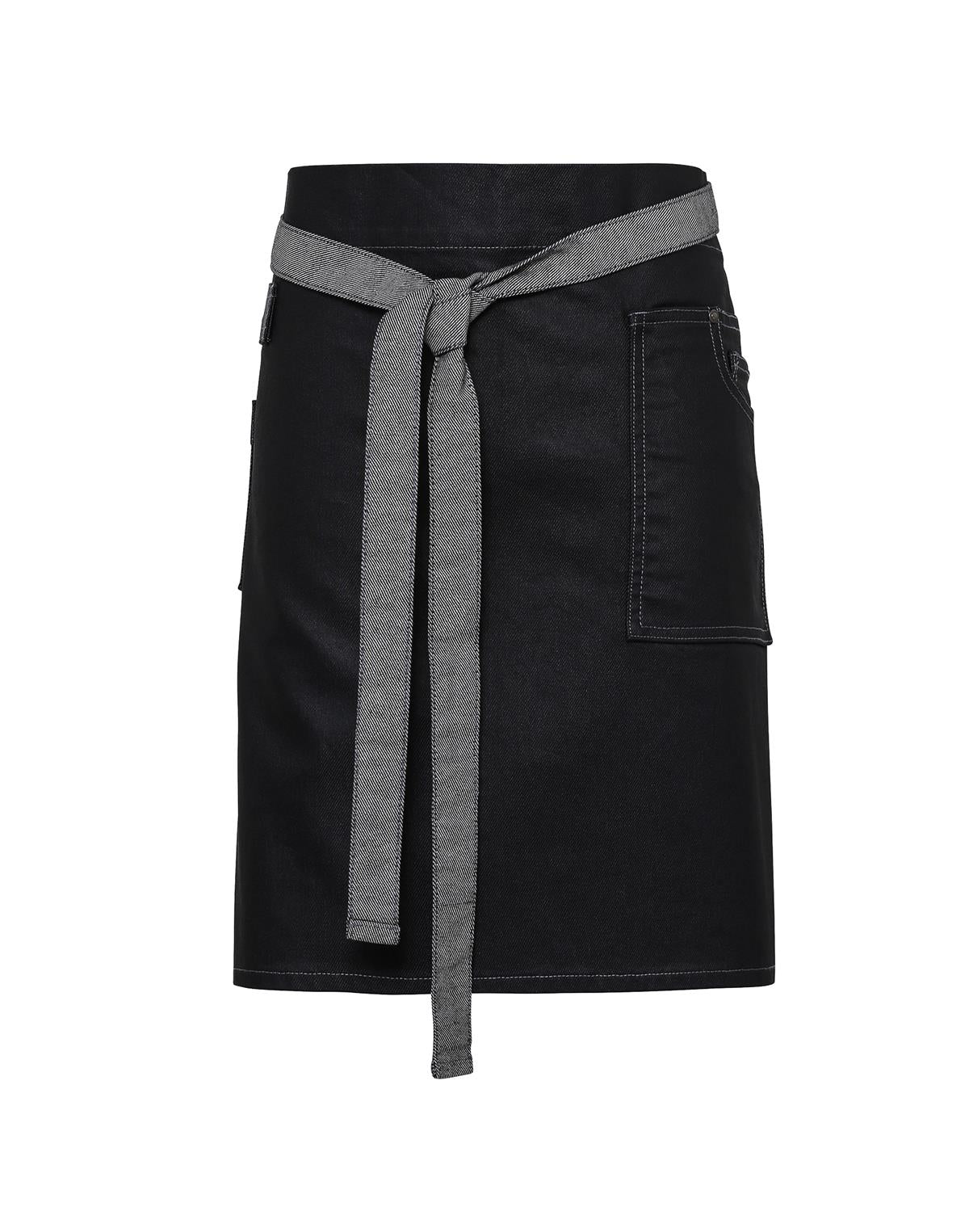 PREMIER - PR135 division waxed look denim waist apron