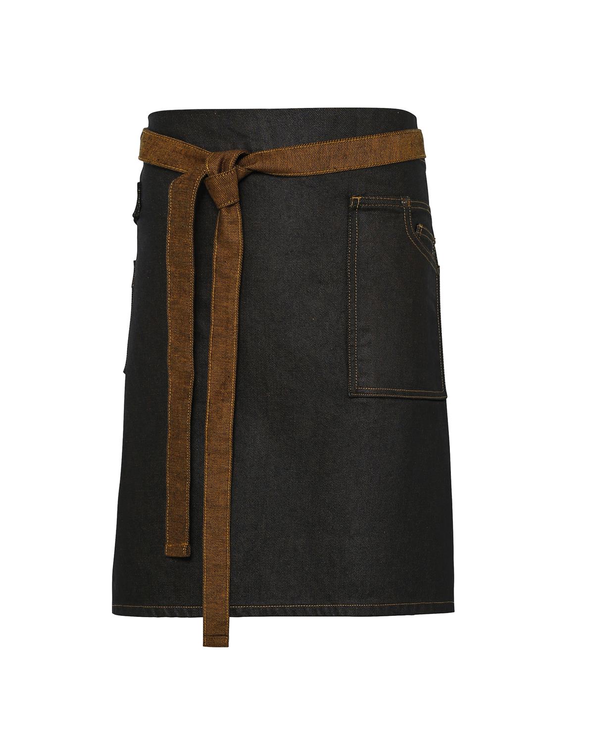 PREMIER - PR135 division waxed look denim waist apron