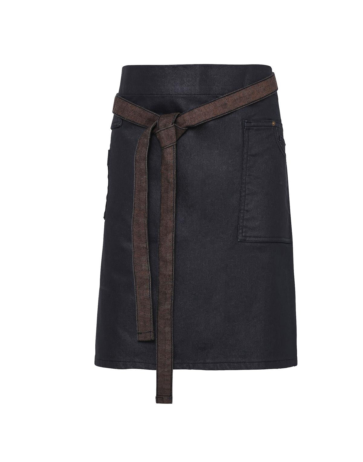 PREMIER - PR135 division waxed look denim waist apron
