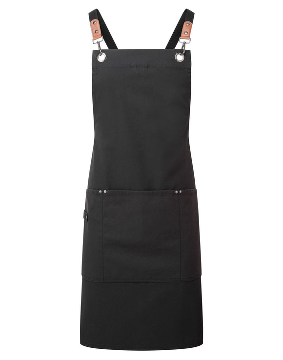 PREMIER - PR182 clip & clasp' cross-back bib apron
