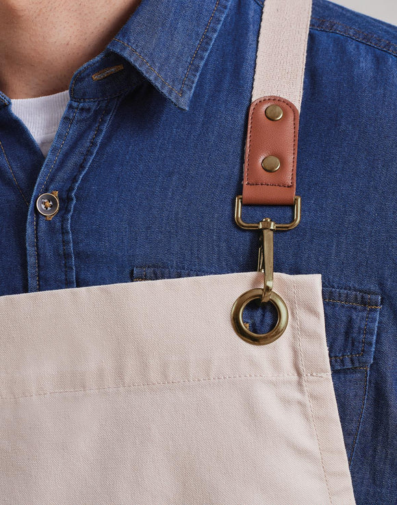 PREMIER - PR182 clip & clasp' cross-back bib apron