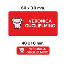 BARRIERA'S Stickers - set etichette personalizzabili scuola RICCIOLO il Maialino-8