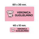 BARRIERA'S Stickers - set etichette personalizzabili scuola RICCIOLO il Maialino-7