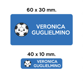 GUFO ROSSO - etichette oggetti scuola ROLLY il pallone da calcio - 0