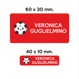Compra rosso GUFO ROSSO - etichette oggetti scuola ROLLY il pallone da calcio