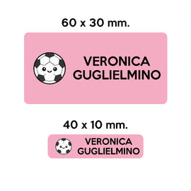 Compra rosa GUFO ROSSO - etichette oggetti scuola ROLLY il pallone da calcio