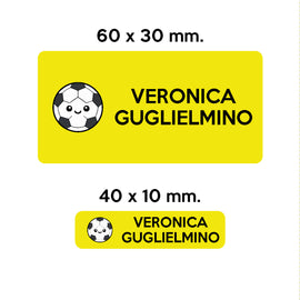 Compra giallo GUFO ROSSO - etichette oggetti scuola ROLLY il pallone da calcio