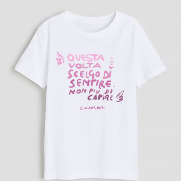 In Arte ROGER - T-Shirt con le Ali - QUESTA VOLTA SCELGO DI SENTIRE NON PIÙ DI CAPIRE - 0