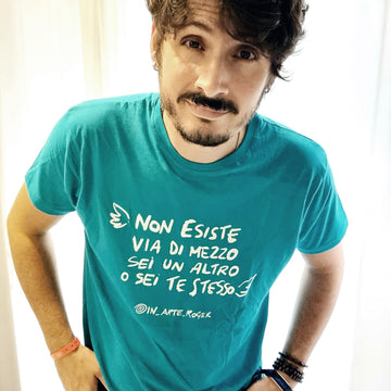 In Arte ROGER - T-Shirt con le Ali - NON EISTE VIA DI MEZZO SE UN ALTRO O SEI TE STESSO
