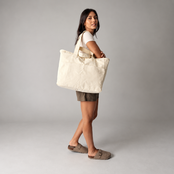 WESTFORD MILL - W604 double handle cargo pocket tote