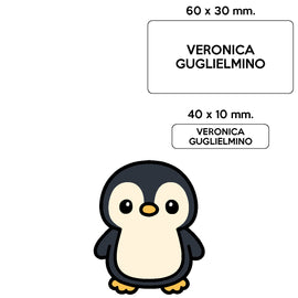 BARRIERA'S Stickers - set etichette personalizzabili scuola WALTER il Piguino