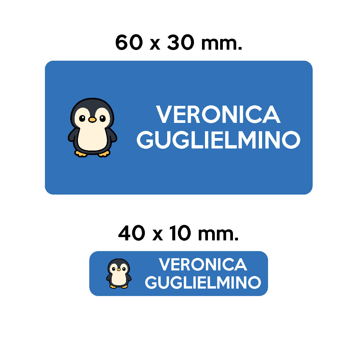 Compra azzurro BARRIERA&#39;S Stickers - set etichette personalizzabili scuola WALTER il Piguino