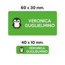 BARRIERA'S Stickers - set etichette personalizzabili scuola WALTER il Piguino-9