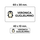 BARRIERA'S Stickers - set etichette personalizzabili scuola WALTER il Piguino-4