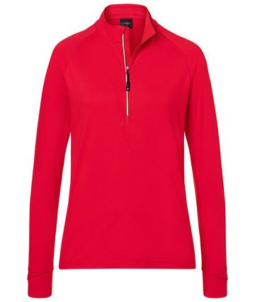 Compra rosso-red DAIBER - JN787 ladies' sports shirt halfzip