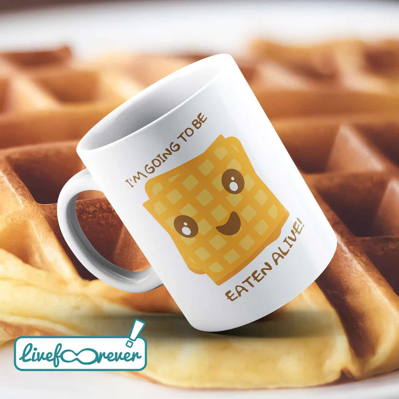 LIVE FOREVER tazza, mug - i'm going to be eaten alive!