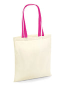 WESTFORD MILL W101C BAG FOR LIFE - CONTRAST HANDLES - NATURALE - Natural/Fuchsia
