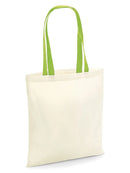 WESTFORD MILL W101C BAG FOR LIFE - CONTRAST HANDLES - NATURALE - Natural/Lime Green