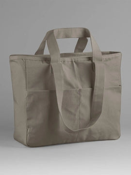 WESTFORD MILL W604 double handle cargo pocket tote - GRIGIO - Mushroom