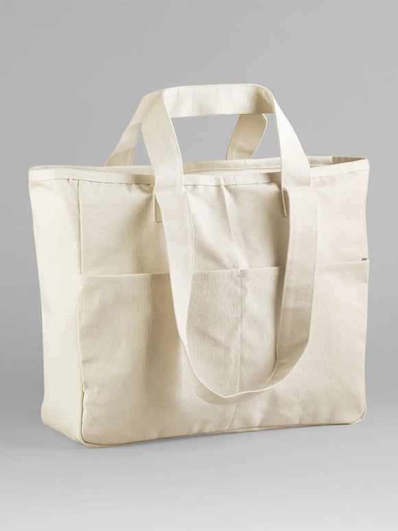 WESTFORD MILL W604 double handle cargo pocket tote - NATURALE - Natural