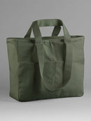 WESTFORD MILL W604 double handle cargo pocket tote - VERDE - Olive Green