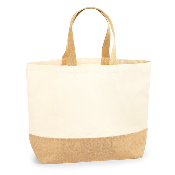 WESTFORD MILL - W452 jute base canvas tote xl