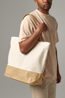 WESTFORD MILL - W452 jute base canvas tote xl-1