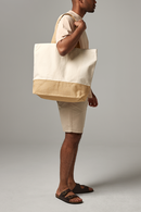 WESTFORD MILL - W452 jute base canvas tote xl-2