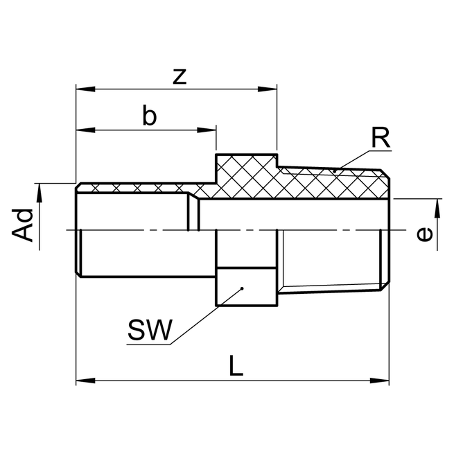 SERTO - SO 21600 nippolo maschio orientabile - 0