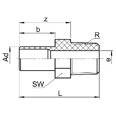 SERTO - SO 31600 Nipplo maschio orientabile