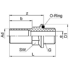 SERTO - SO 31624 OR nipplo maschio orientabile - 0