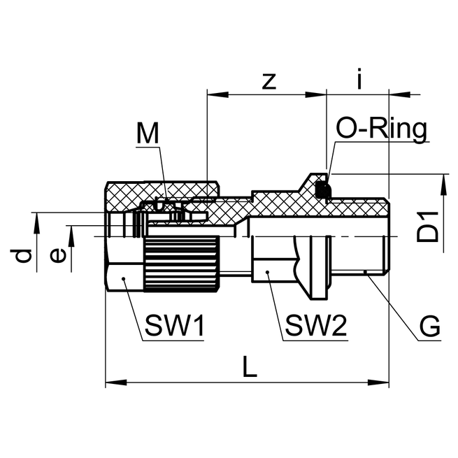 SERTO - SO 21124 OR raccordo diritto con filetto maschio - 0
