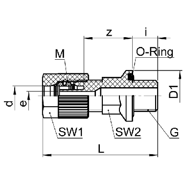 SERTO - SO 31124 OR Raccordo diritto con filetto maschio