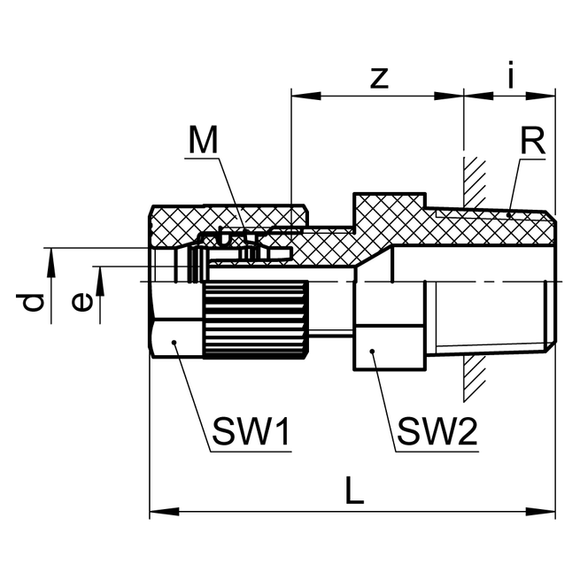 SERTO - SO 31121 raccordo diritto con filetto maschio