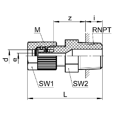 SERTO - SO 31121 NPT Raccordo diritto con filetto maschio NPT