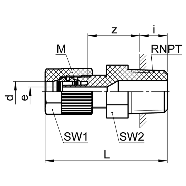 SERTO - SO 31121 NPT raccordo diritto con filetto maschio NPT - 0